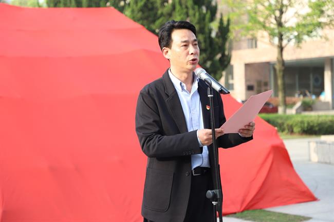 “礼赞建党百年 奏响奋进旋律” 音乐系升旗仪式 吴樟华主任讲话.jpg